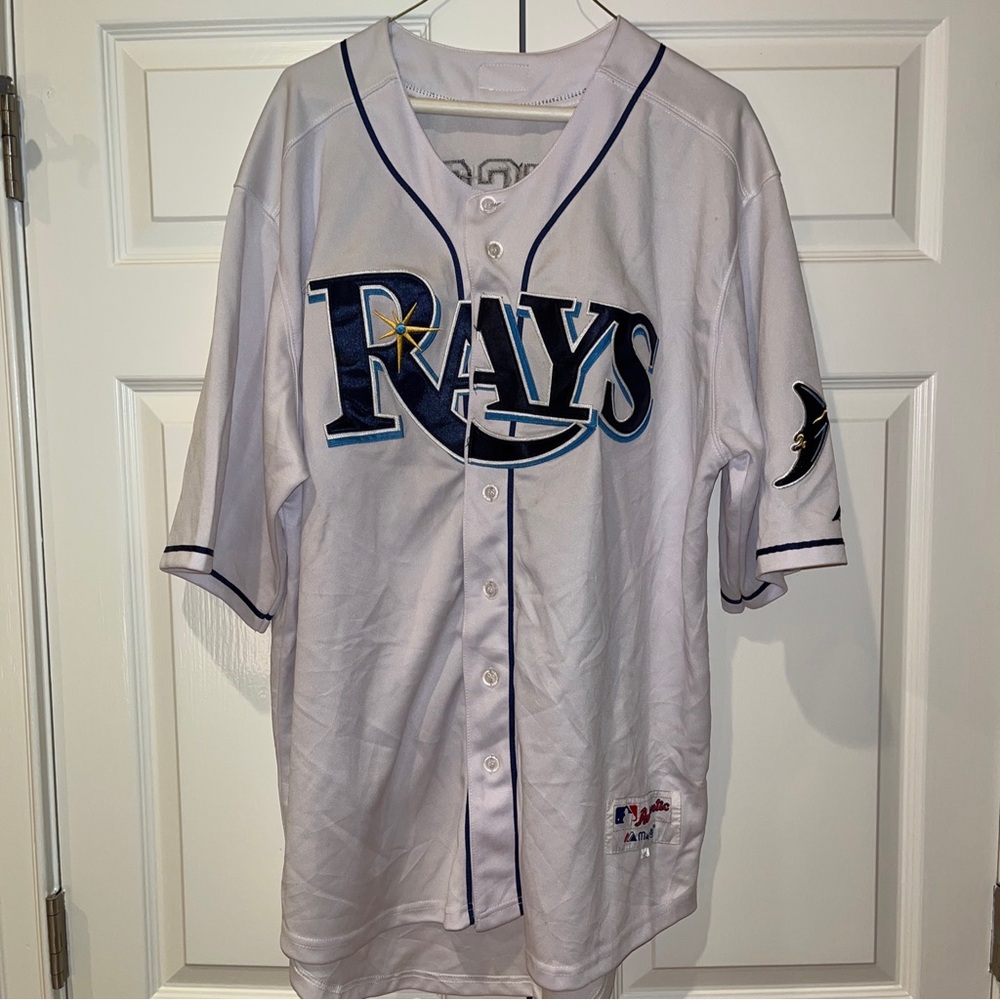 Tampa Bay Rays Evan Longoria Authentic Majestic MLB Baseball Jersey Size 48
